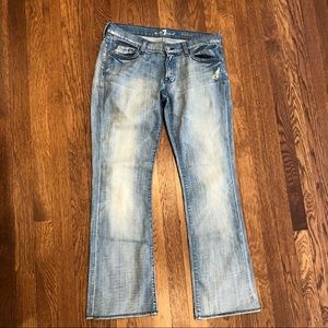 7 for All Mankind Jeans sz 30 light denim distress